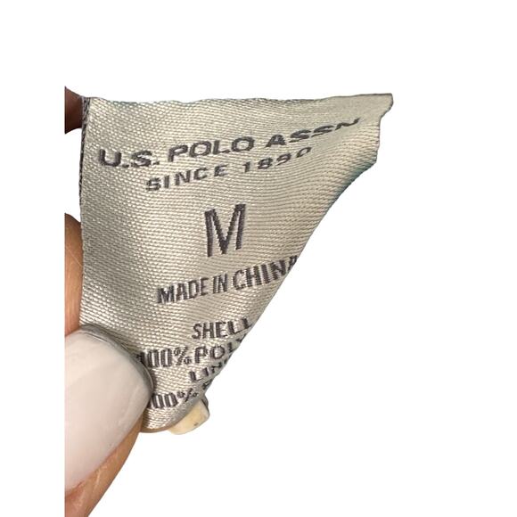 US Polo Assn Navy Blue Tropical Lined Swim Trunks Men's Size Medium - Picture 7 of 7